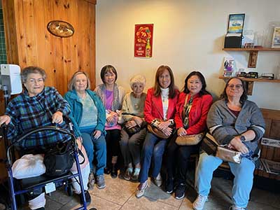 ladies gathered for ladies lunch out event at Tao Garden