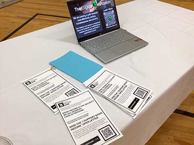 The Logical Foundation display on laptop computer