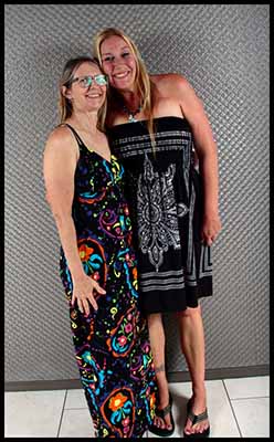 portrait photo of neighbors at pool party