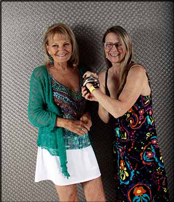 portrait photo of neighbors at pool party