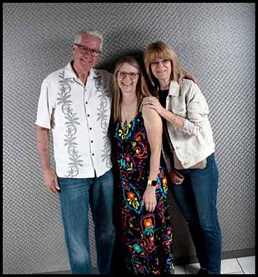 portrait photo of neighbors at pool party