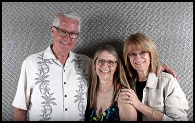 portrait photo of neighbors at pool party