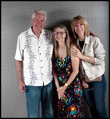 portrait photo of neighbors at pool party