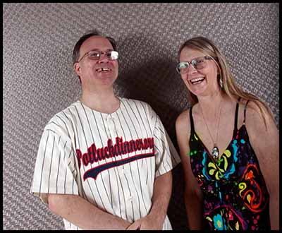portrait photo of neighbors at pool party