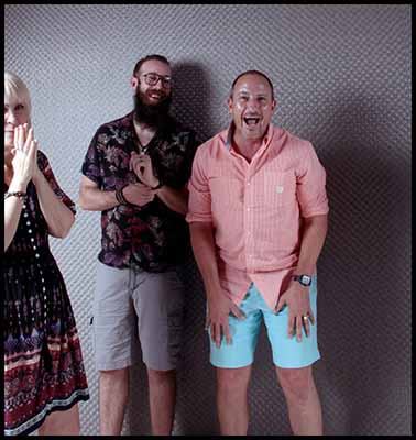 medium resolutionportrait photo of neighbors at pool party