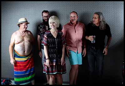 medium resolutionportrait photo of neighbors at pool party