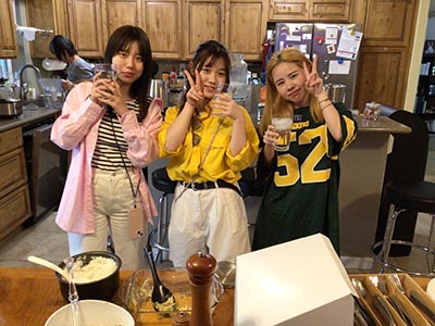 three ESL students from Japan