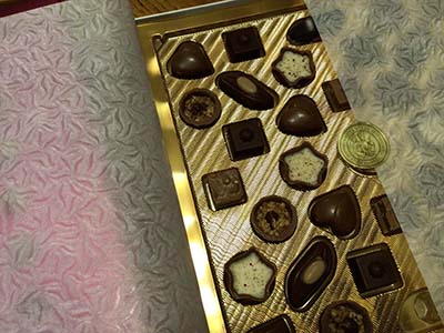 chocolate in box (chocolate candies)