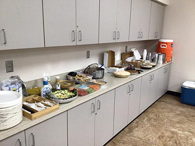 food serving counter