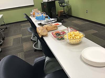 food on table