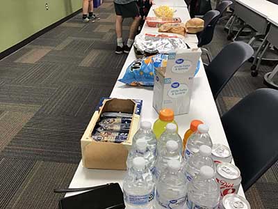 food on table