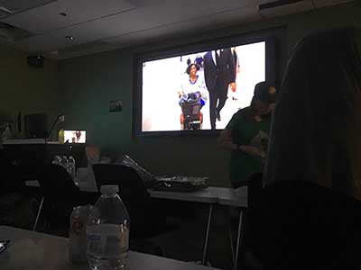 watching documentary