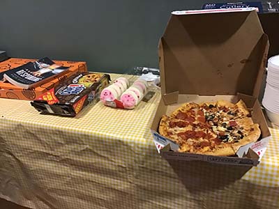 cookies and pizza