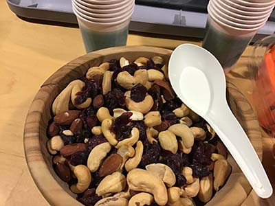 nuts and raisins