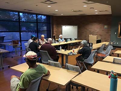 people at book club meeting