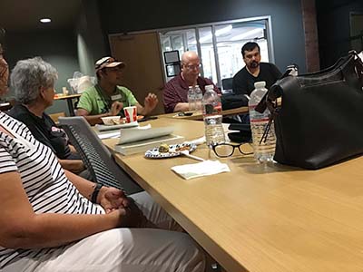 people at book club meeting