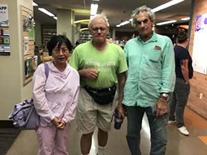 neighbors at art reception at Tempe Public Library
