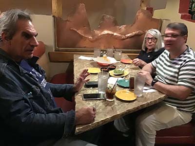 neighbors gathering at Valle Luna restaurant
