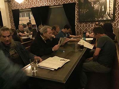 neighbors gathering at Cornish Pasty Co. restaurant