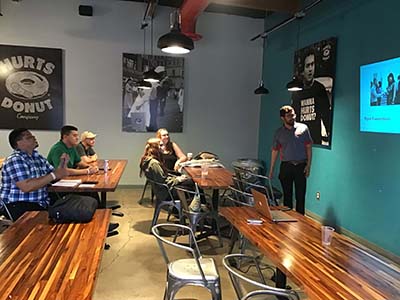 People (small business owners) at Open Connections meeting