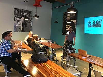 People (small business owners) at Open Connections meeting