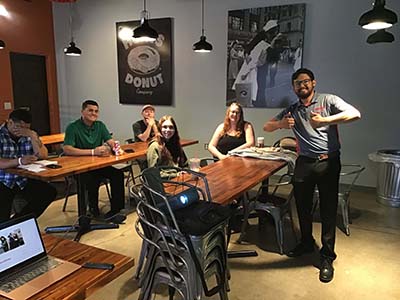 People (small business owners) at Open Connections meeting
