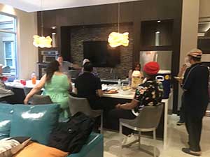 neighbors gather for arts and music talent night