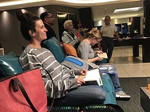 neighbors gather for arts and music talent night