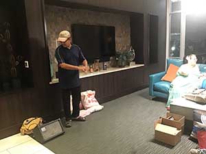 neighbors gather for arts and music talent night