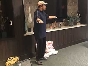 neighbors gather for arts and music talent night