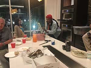 neighbors gather for arts and music talent night