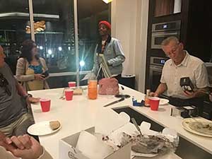 neighbors gather for arts and music talent night