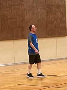 neighbors playing indoor soccer