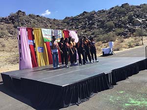 neighbors gather for arts and music talent night