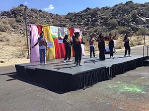 neighbors gather for arts and music talent night