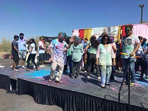 neighbors gather for arts and music talent night