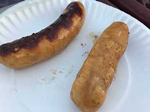 neighbors gather at park for potluck dinner birthday party