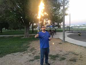 neighbors gather at park for potluck dinner birthday party