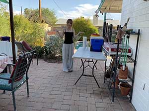 Potluck dinner pool party with Arizona neighbors and 14 ESL students from Japan